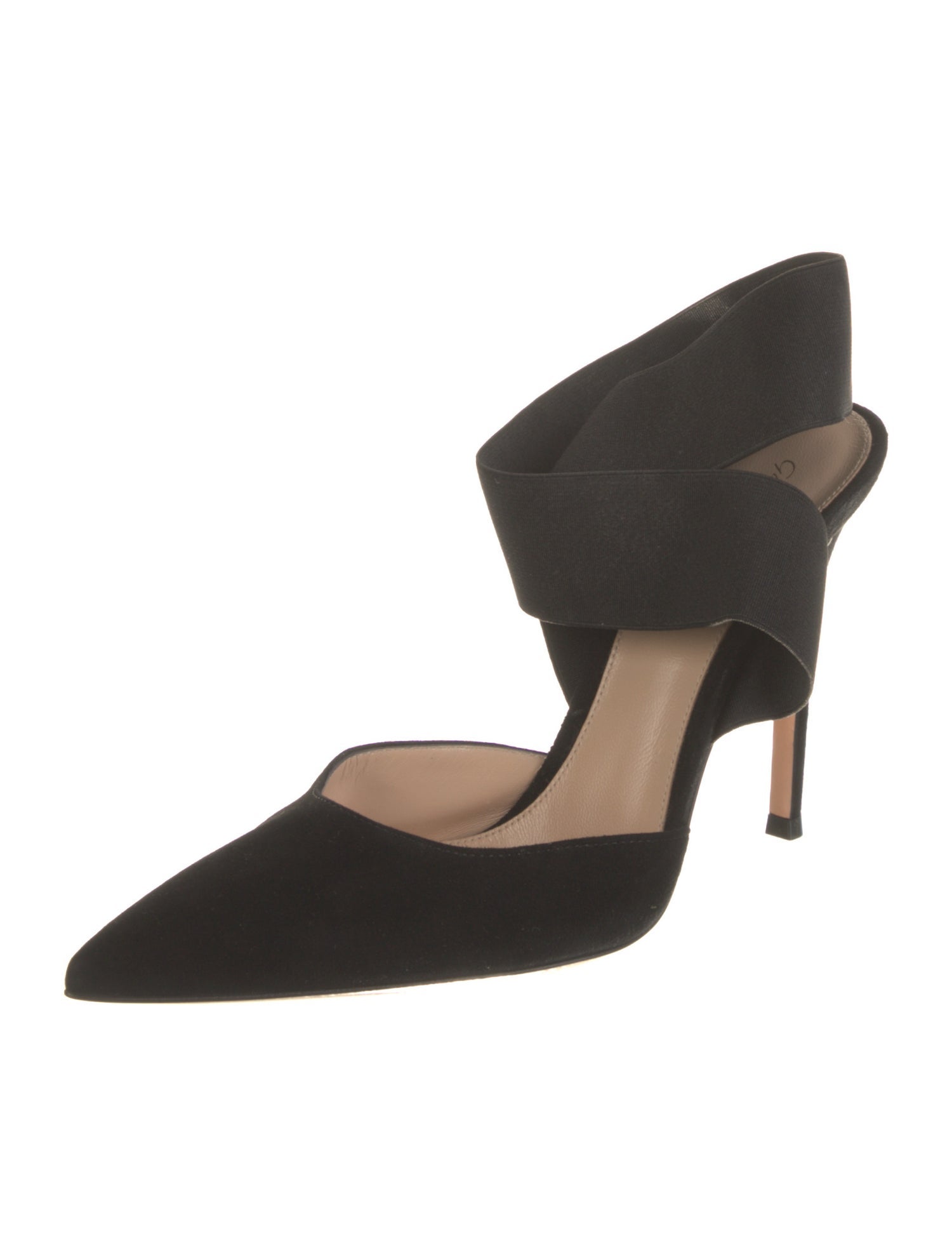 Gianvito Rossi Suede D'Orsay Pumps