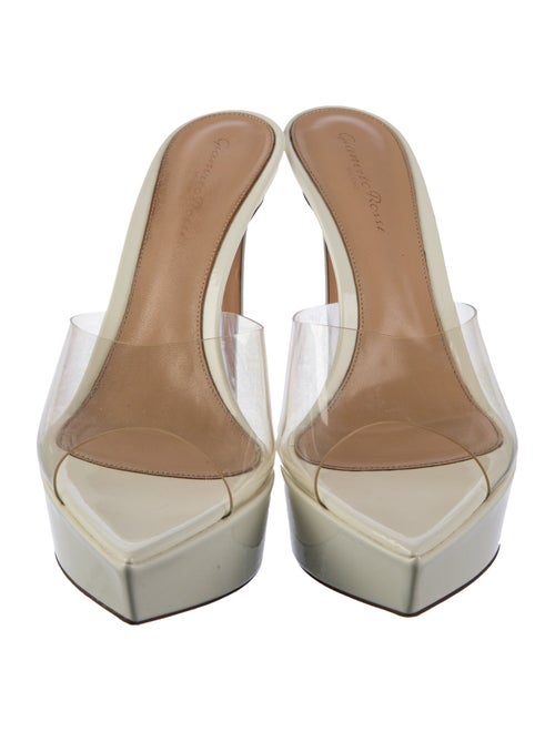 Gianvito Rossi Leather Leather Trim Embellishment Slides