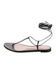 Gianvito Rossi Leather T-Strap Sandals