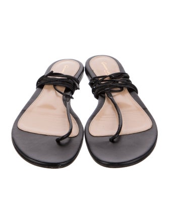 Gianvito Rossi Leather T-Strap Sandals