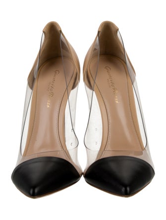 Gianvito Rossi Leather Colorblock Pattern Pumps