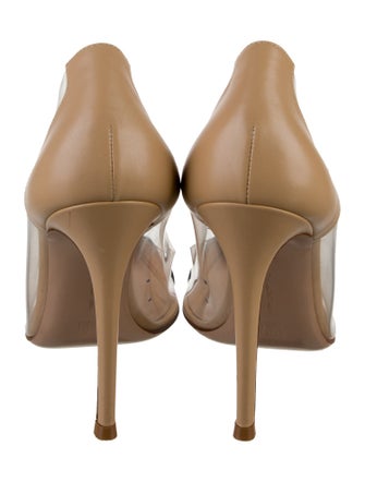 Gianvito Rossi Leather Colorblock Pattern Pumps