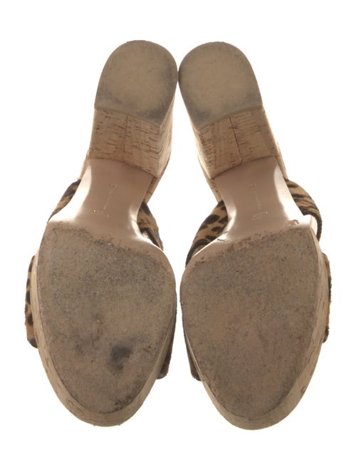 Gianvito Rossi Ponyhair Animal Print Slides