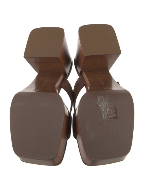 Gianvito Rossi Suede Leather Trim Embellishment Slides