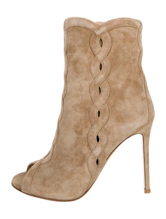 Gianvito Rossi Suede Lace-Up Boots