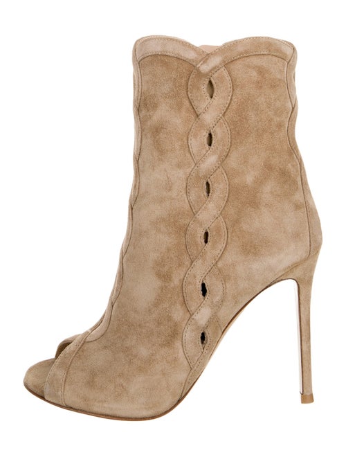 Gianvito Rossi Suede Lace-Up Boots