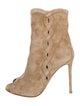 Gianvito Rossi Suede Lace-Up Boots