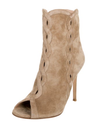 Gianvito Rossi Suede Lace-Up Boots