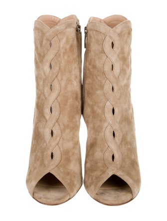 Gianvito Rossi Suede Lace-Up Boots