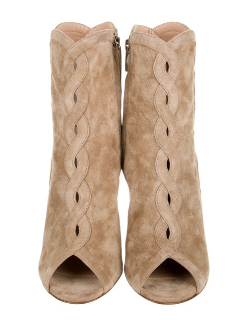 Gianvito Rossi Suede Lace-Up Boots