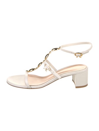 Gianvito Rossi Leather T-Strap Sandals