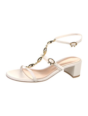 Gianvito Rossi Leather T-Strap Sandals