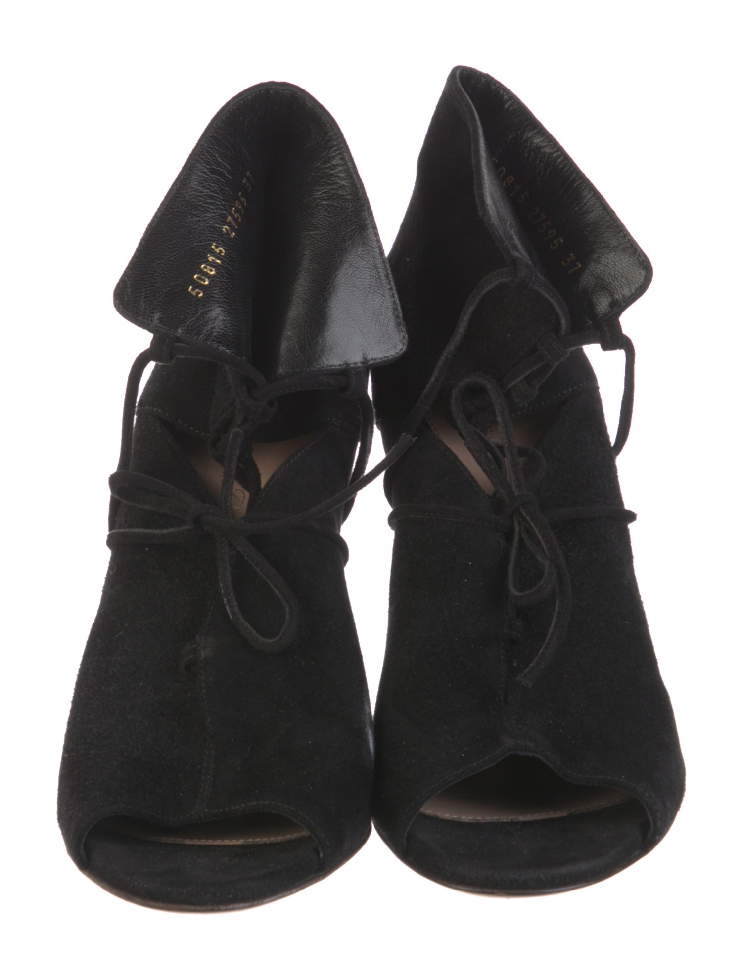 Gianvito Rossi Suede Cutout Accent Pumps