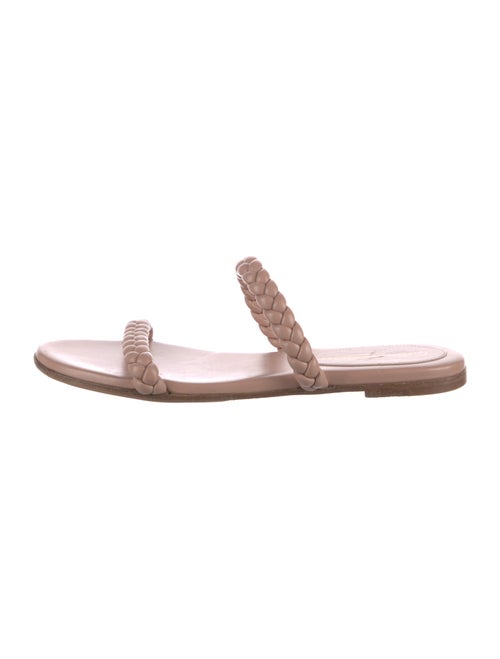 Gianvito Rossi Leather Braided Accents Slides