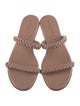 Gianvito Rossi Leather Braided Accents Slides