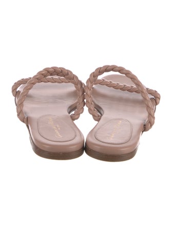 Gianvito Rossi Leather Braided Accents Slides