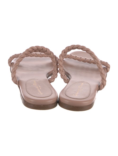 Gianvito Rossi Leather Braided Accents Slides