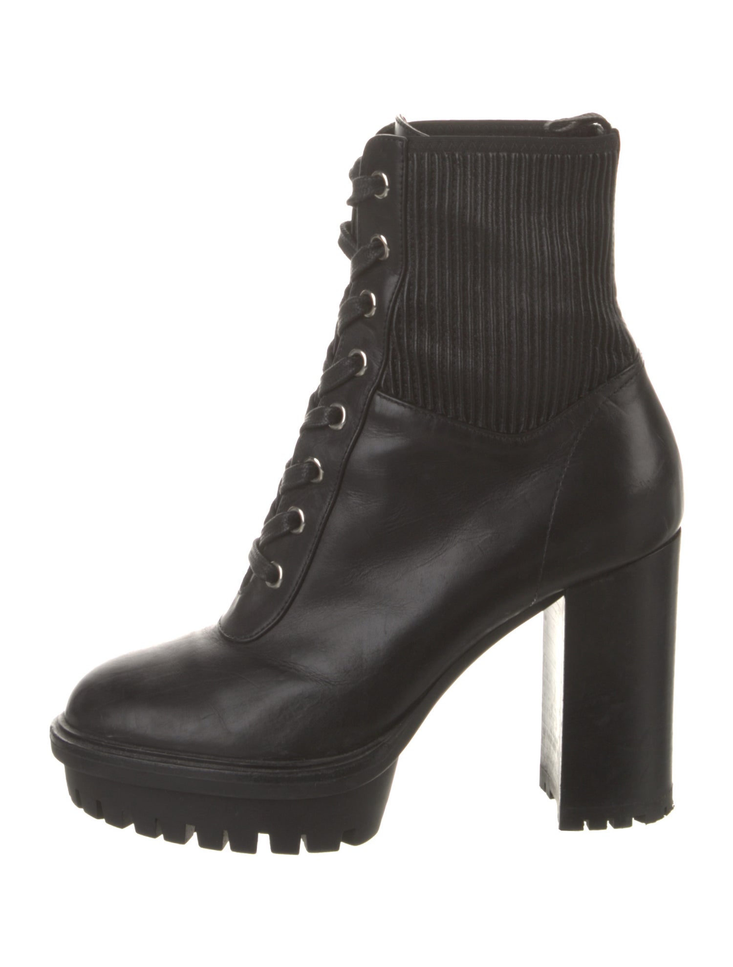 Gianvito Rossi Leather Combat Boots