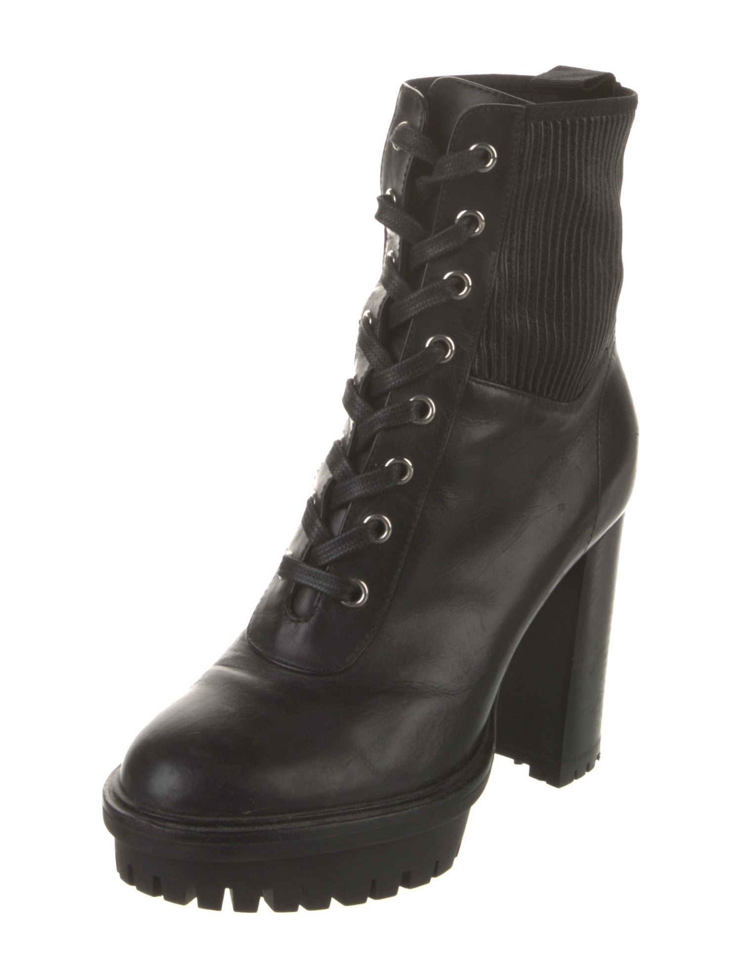 Gianvito Rossi Leather Combat Boots