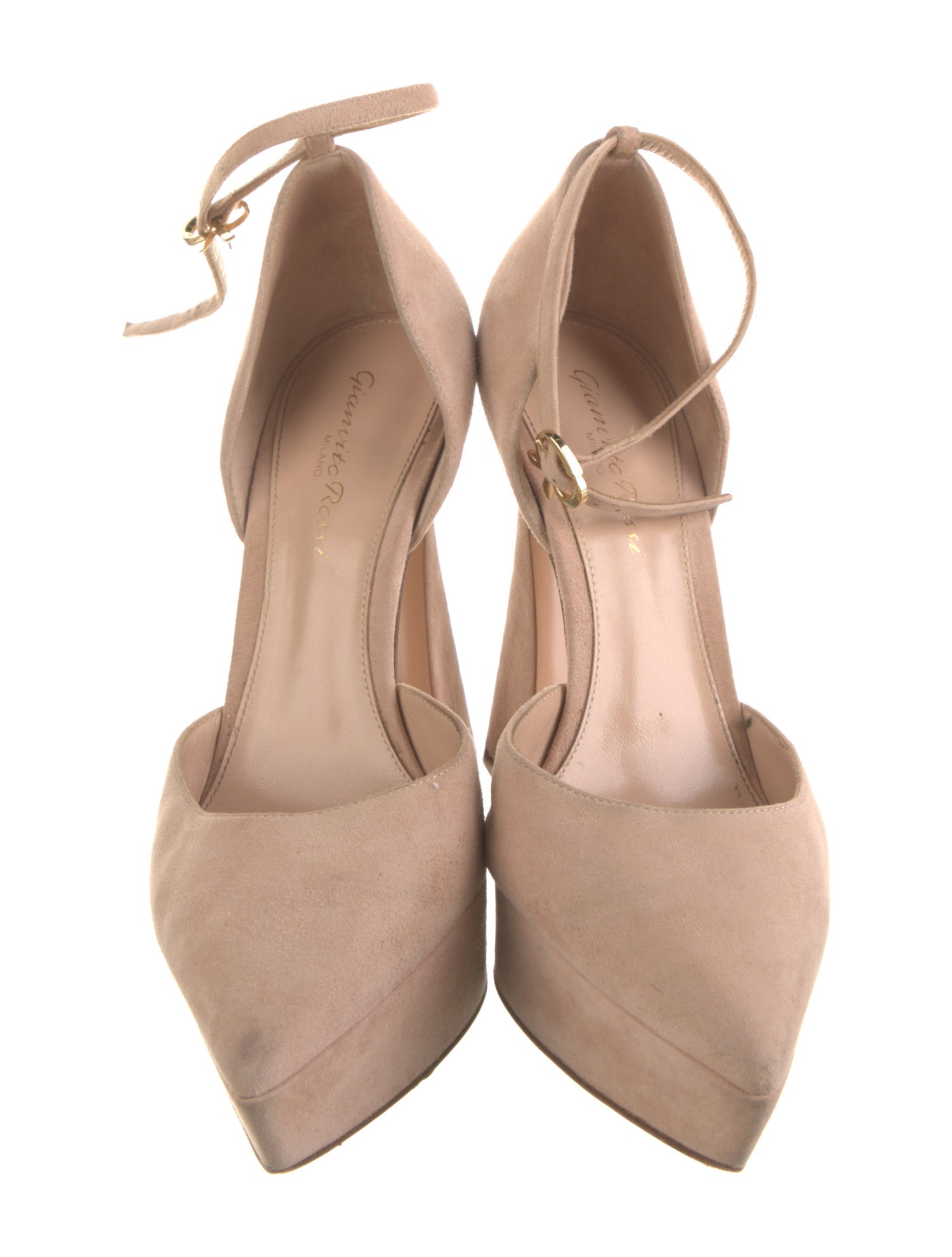 Gianvito Rossi Suede D'Orsay Pumps