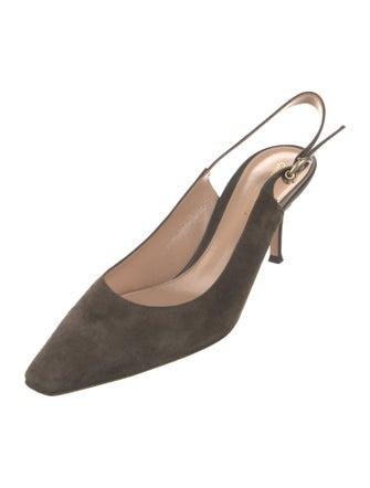 Gianvito Rossi Suede Slingback Pumps