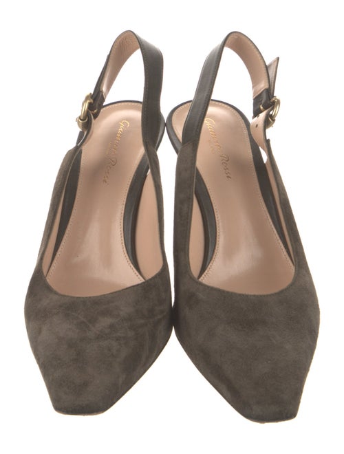 Gianvito Rossi Suede Slingback Pumps