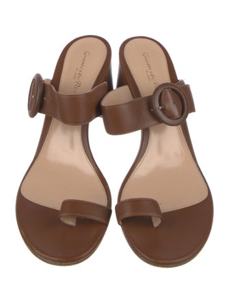 Gianvito Rossi Leather Slides