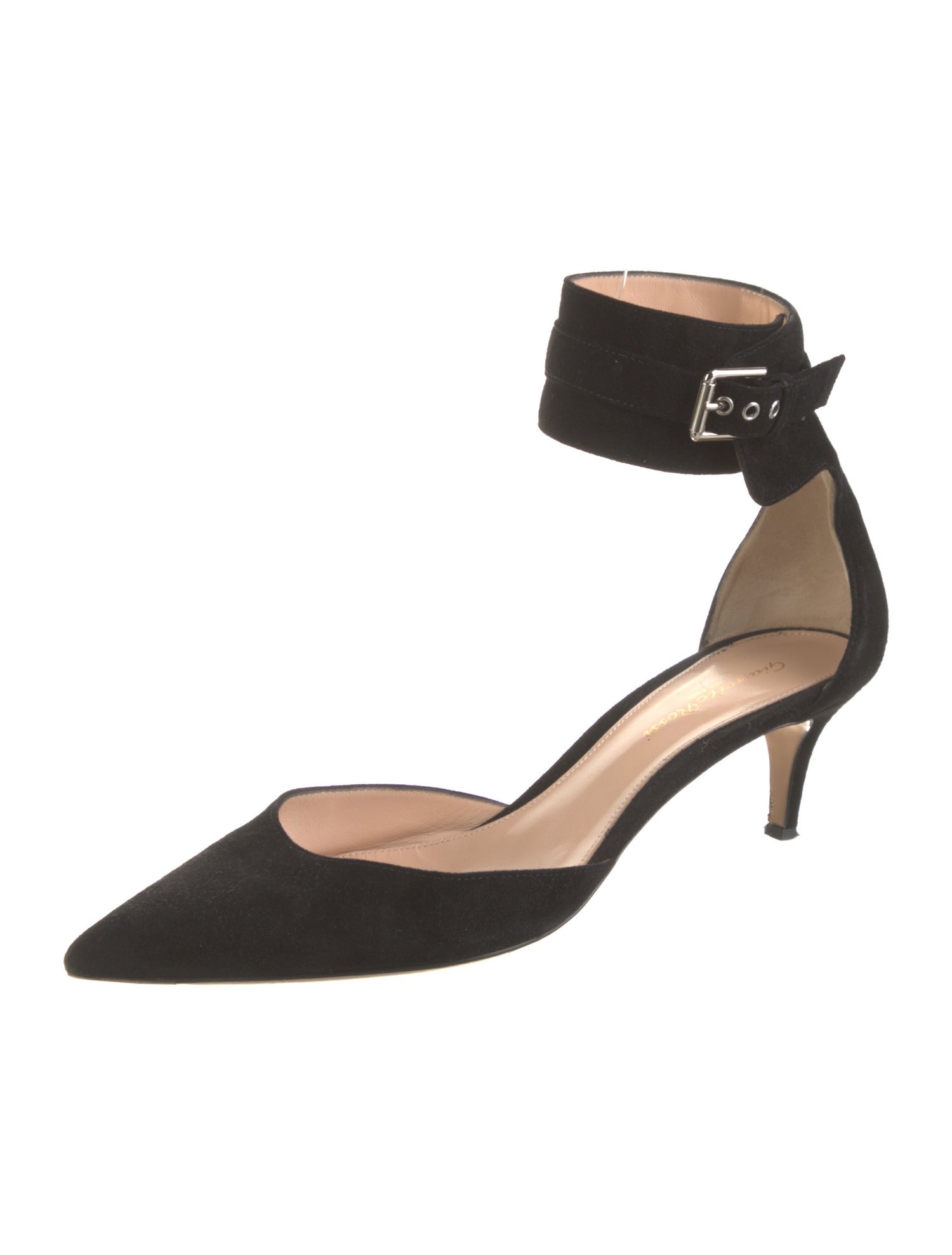 Gianvito Rossi Suede D'Orsay Pumps