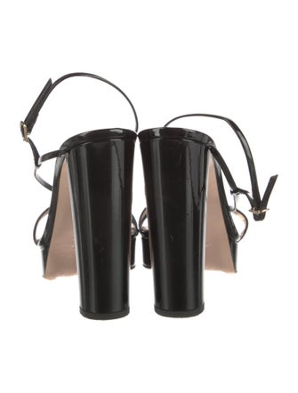 Gianvito Rossi Patent Leather Slingback Pumps