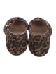 Gianvito Rossi Suede Animal Print Mary Jane Flats