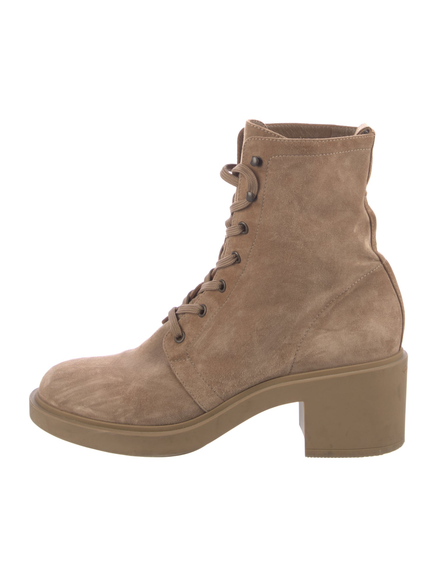 Gianvito Rossi Suede Combat Boots