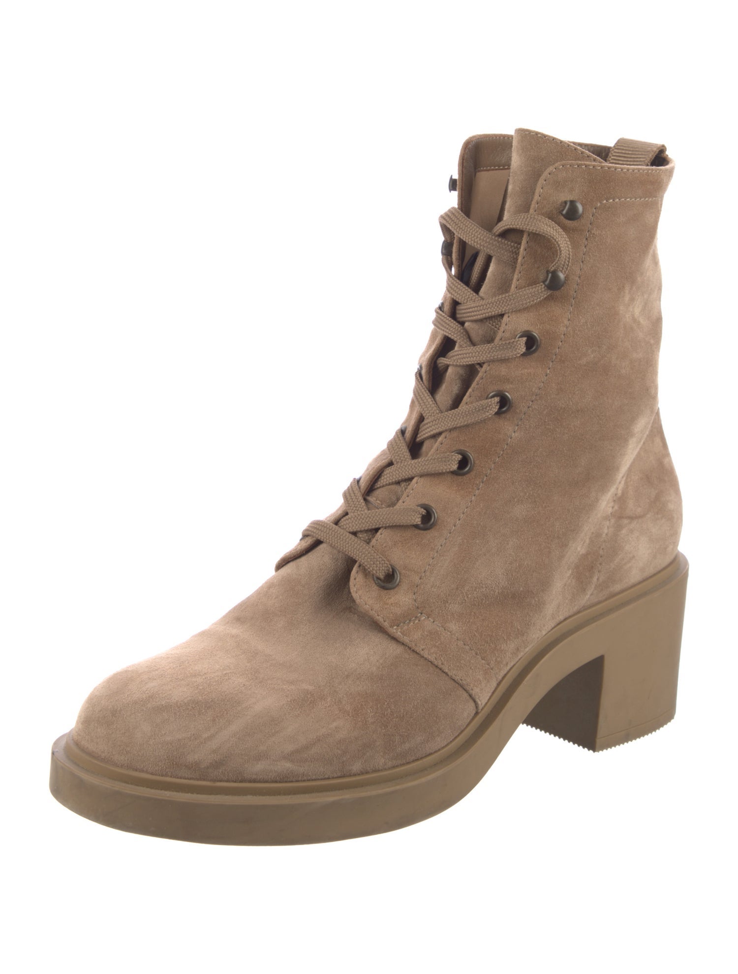 Gianvito Rossi Suede Combat Boots