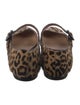 Gianvito Rossi Ponyhair Animal Print Mary Jane Flats