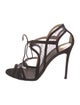 Gianvito Rossi Suede T-Strap Sandals