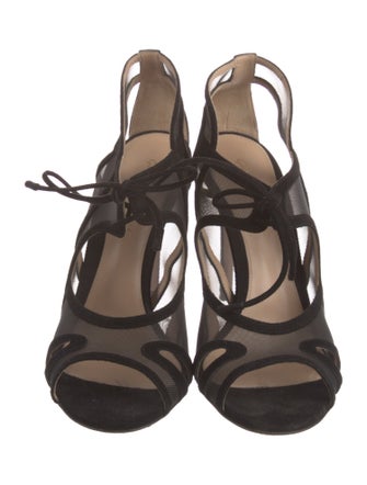 Gianvito Rossi Suede T-Strap Sandals