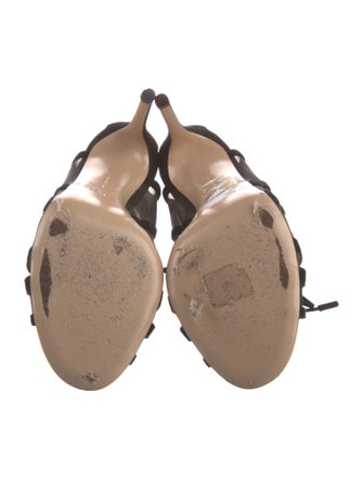 Gianvito Rossi Suede T-Strap Sandals