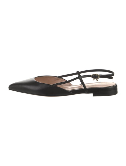 Gianvito Rossi Leather Slingback Flats