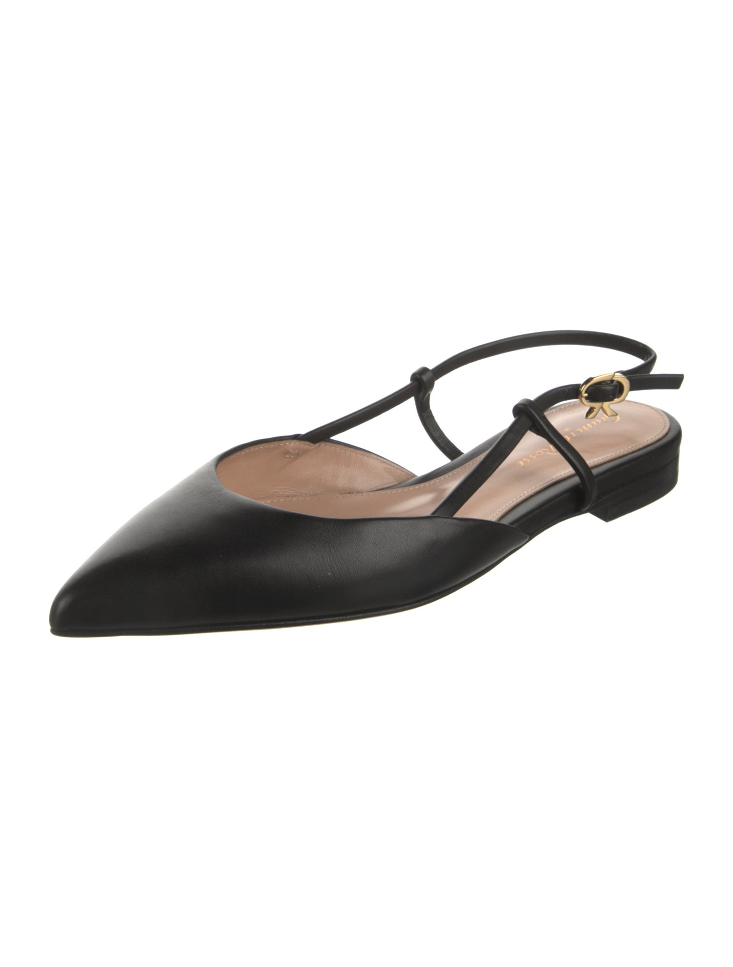 Gianvito Rossi Leather Slingback Flats