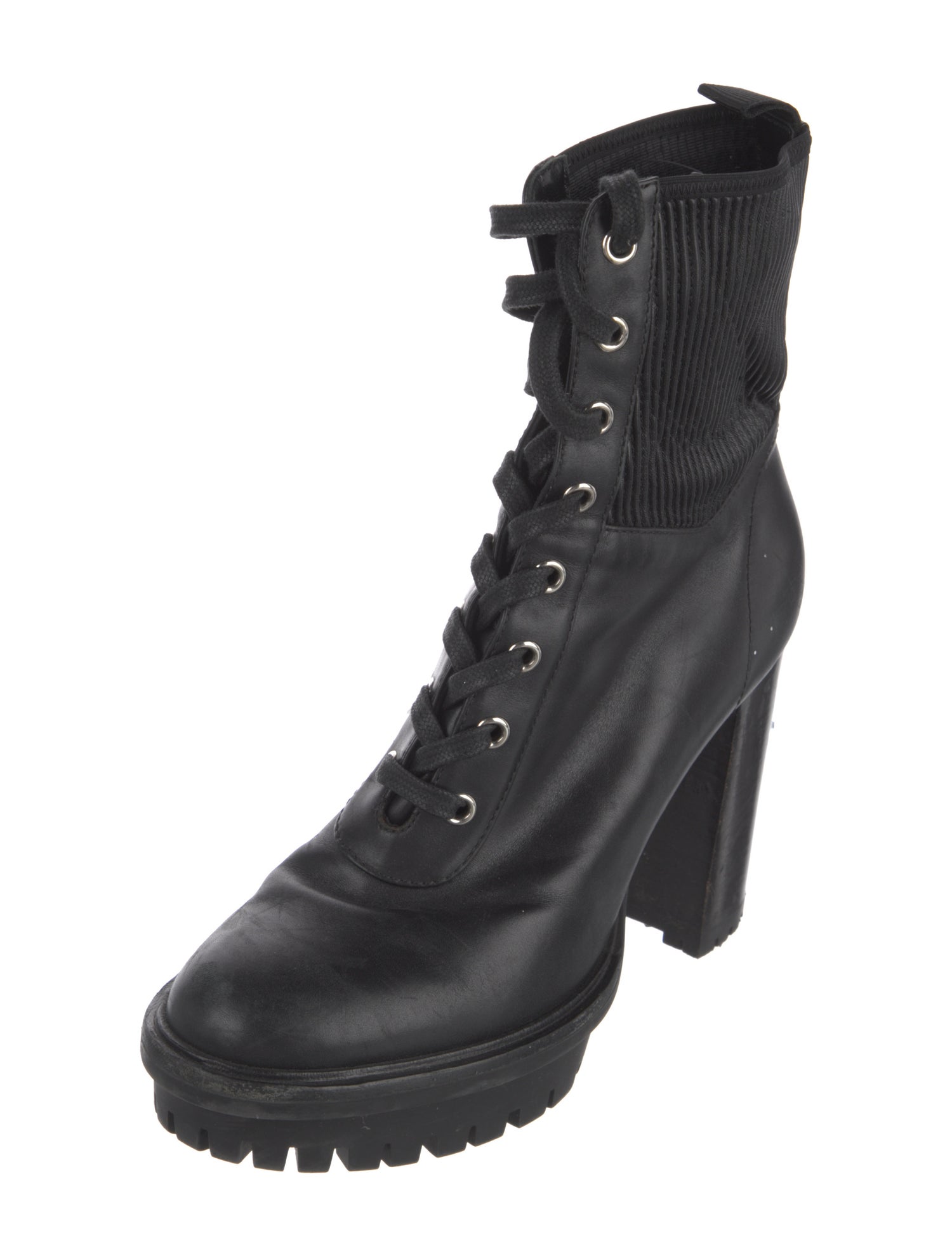 Gianvito Rossi Leather Lace-Up Boots