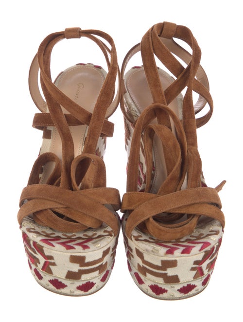 Gianvito Rossi Suede Printed Espadrilles