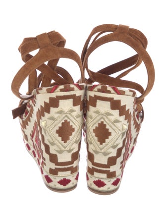 Gianvito Rossi Suede Printed Espadrilles