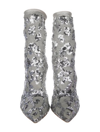 Gianvito Rossi Sequins Sequin Embellishments Lace-Up Boots