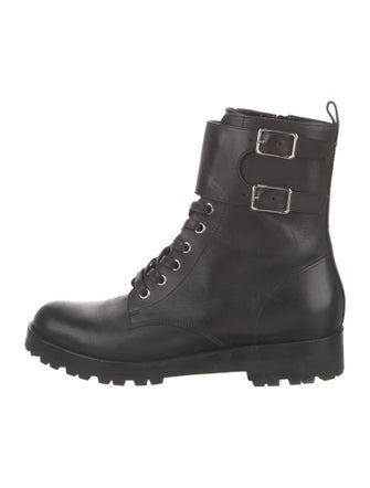 Gianvito Rossi Leather Combat Boots