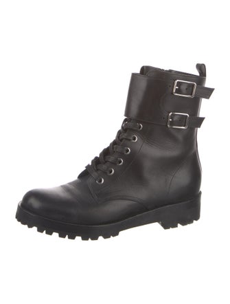 Gianvito Rossi Leather Combat Boots