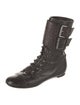 Gianvito Rossi Leather Combat Boots