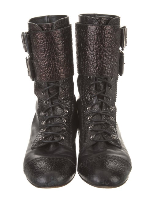 Gianvito Rossi Leather Combat Boots