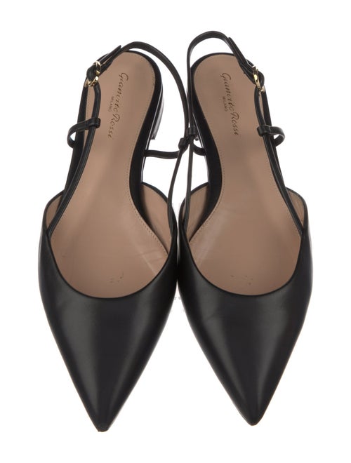 Gianvito Rossi Leather Slingback Flats