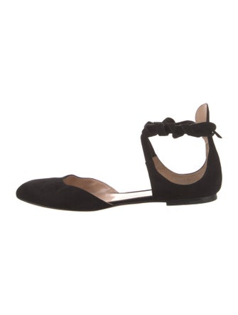 Gianvito Rossi Suede D'Orsay Flats