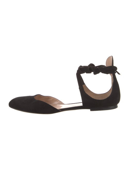 Gianvito Rossi Suede D'Orsay Flats