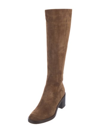 Gianvito Rossi Suede Riding Boots
